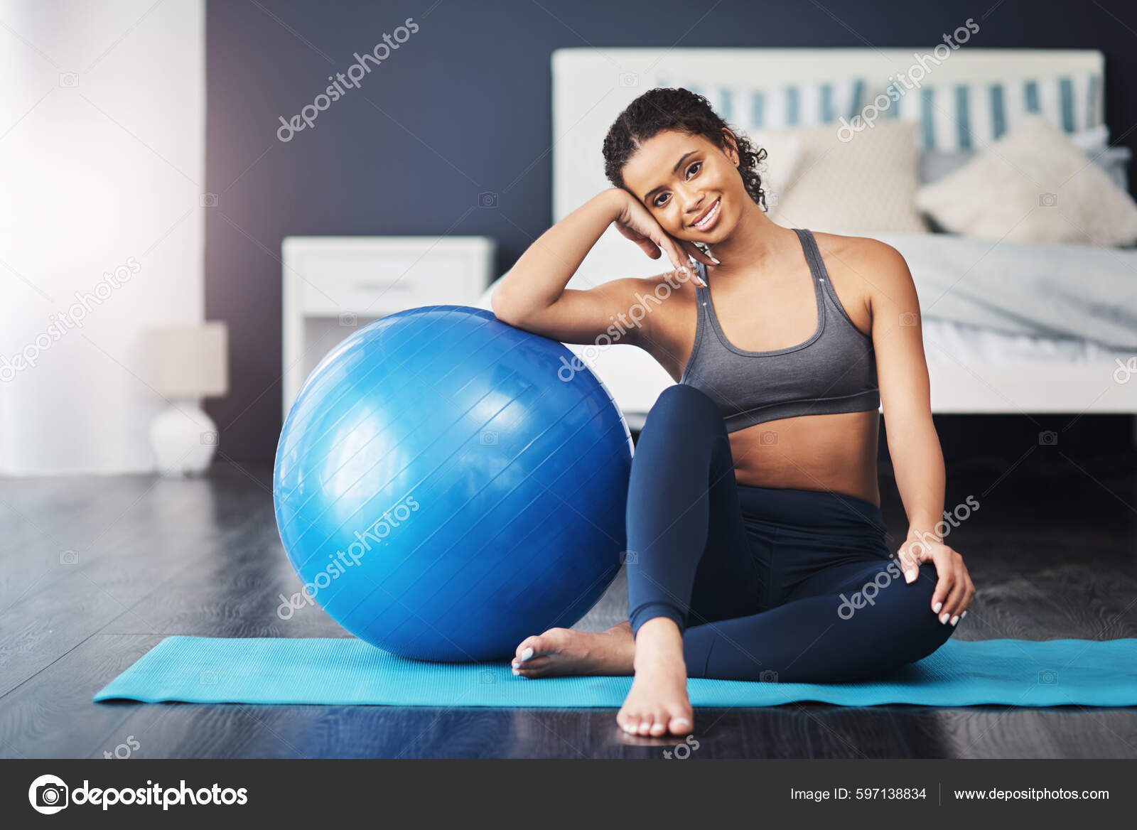 Yoga ball and mat hotsell