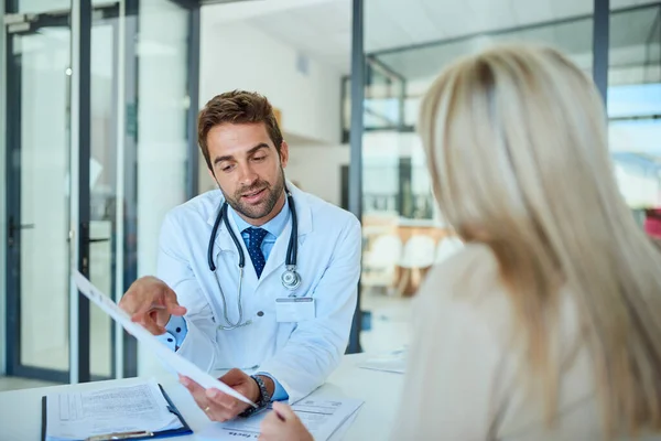 Tests Show Youre Actually Great Health Handsome Doctor Going Some — Foto Stock