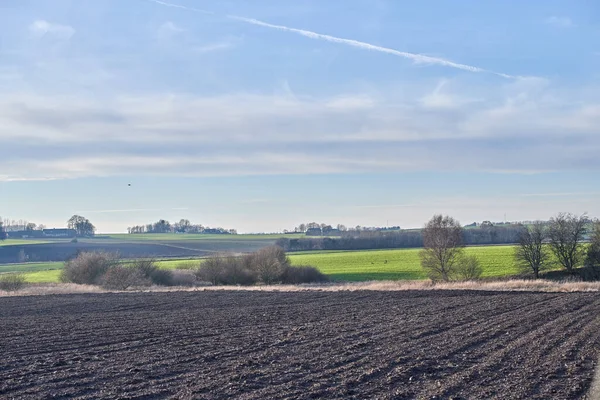 Early Springtime Countryside Denmark Photo Countryside Early Springtime — 图库照片