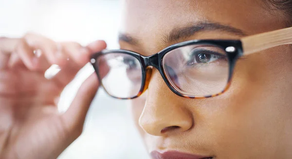 She Sees Success Way Closeup Shot Attractive Young Businesswoman Wearing — Stock fotografie