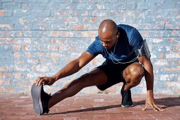 Louder Music Harder You Workout Sporty Young Man Exercising — Stock Fotó