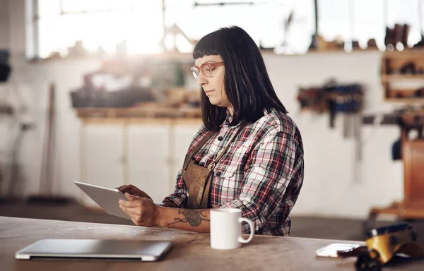 You Can Dream She Can Design Attractive Young Woman Working — Stock Photo, Image