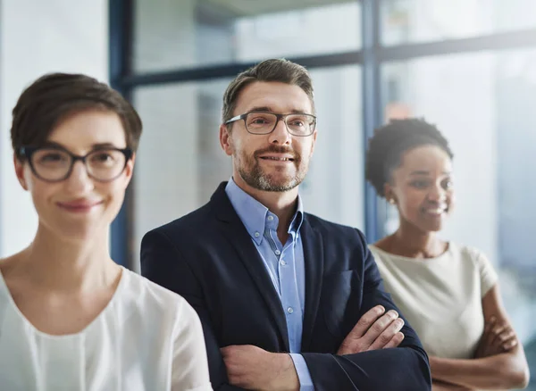 Proud Happy Leadership Business Mission Achieve Company Vision Growth Portrait — Fotografia de Stock