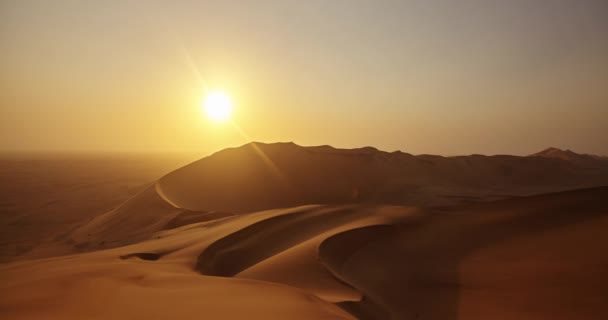 Beautiful Empty Sand Dunes Sunset Desert Late Summer Afternoon Time — Stock video