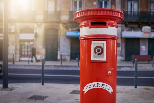 Your Disposal You Want Send Letter Red Mailbox Standing Its — Photo
