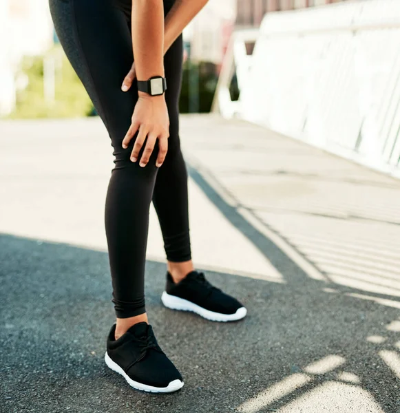 Its Game Workout Get Treated Closeup Shot Sporty Young Woman — Foto Stock