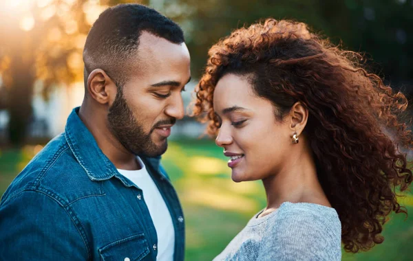 Never Thought Find Soulmate Met You Affectionate Young Couple Bonding — Photo