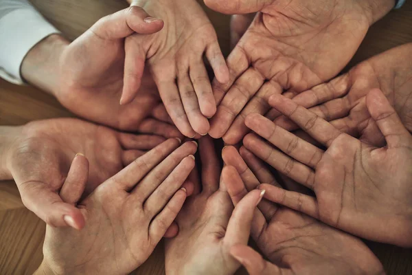 Need Helping Hand Group Businesspeople Hands Opened —  Fotos de Stock