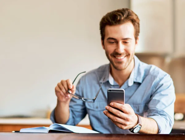 Cant Get Anything Done His Digital Connections Young Man Using — Fotografia de Stock