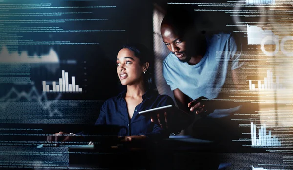 Information Technology Technicians Computer Programmers Working Coding New User Interface — Foto Stock