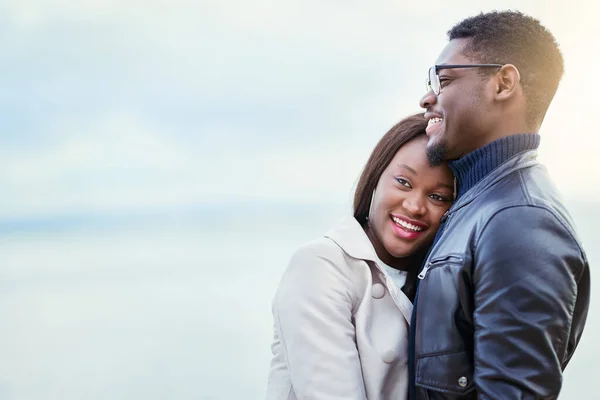 Ill Never Let You Affectionate Young Couple Bonding Together Outdoors — Photo