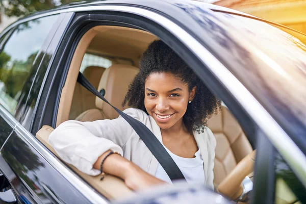 Full Drive Ambition Cropped Portrait Attractive Young Businesswoman Driving Work — ストック写真