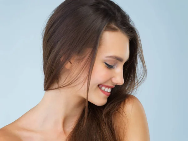 Happy Her Skincare Results Studio Shot Beautiful Young Woman Posing — kuvapankkivalokuva