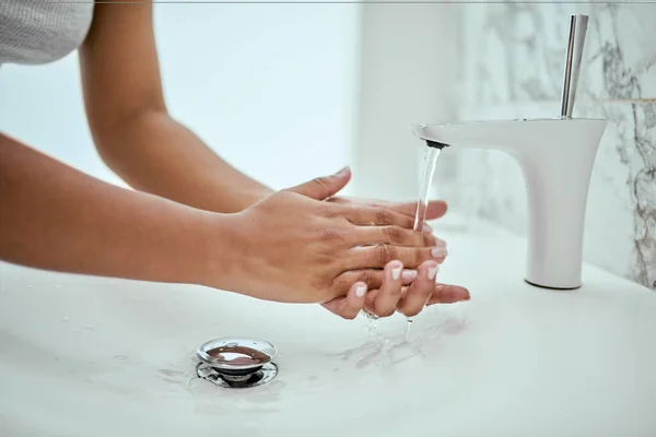 Washing Your Hands Essential Living Healthy Life Unrecognizable Womans Hands — Zdjęcie stockowe