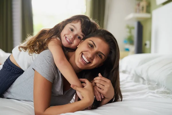 Kids Make Life Best Kind Busy Mother Bonding Her Little — Stock Fotó