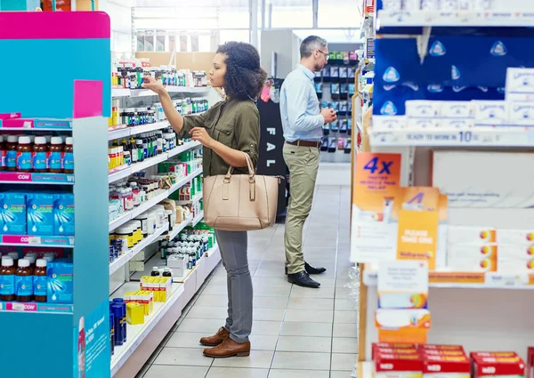 Should Help Cough Female Customer Pharmacy — 스톡 사진