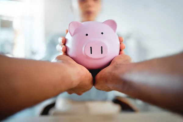 Piggybank Finance Planning Savings Budget Financial Advisor Bank Manager Accountant — Fotografia de Stock