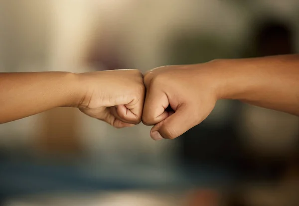 Power Teamwork Solidarity Fist Bump Gesture People Showing Support Success — 图库照片