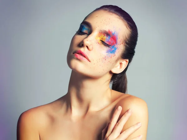 Makeup Reflects All Her True Colors Studio Shot Attractive Young —  Fotos de Stock