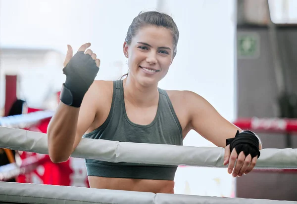 Active Fit Young Female Boxer Ready Boxing Exercise Workout Training — Zdjęcie stockowe