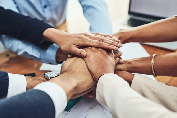 Trust Support Unity Team Hands Starting Business Together Community Partners — Foto Stock