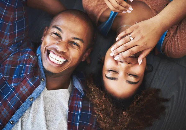 Loving Laughing All New Place Attractive Young Couple Moving House — Fotografia de Stock