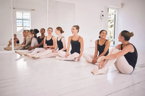 Ballerina Class Ballet Dancers Practice Training Exercise Hall Young Healthy — Stockfoto