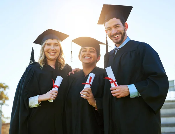 Its End Our Academic Career Our Friendship Portrait Group Students — Fotografia de Stock