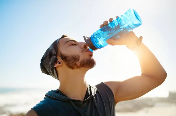 Your Body Cant Perform Its Best Youre Hydrated Sporty Young — Stok fotoğraf