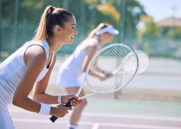 Female Tennis Player Sports Woman Racket Sports Gear Playing Match — 스톡 사진