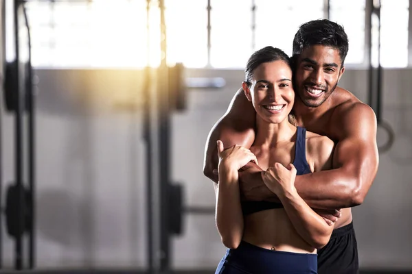 Strong Active Wellness Couple Looking Fit Healthy Workout Training Session — Fotografia de Stock