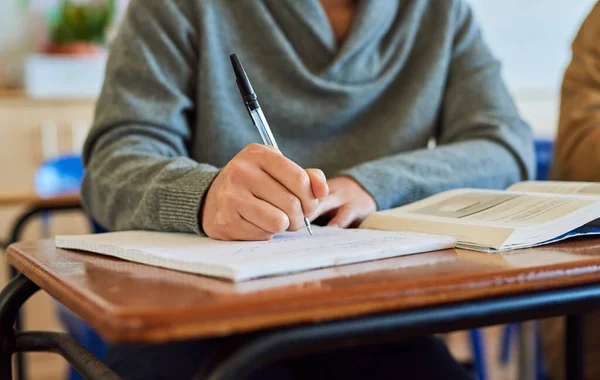 Hes Always Taking Notes Unrecognizable Male University Student Working Class — Stockfoto
