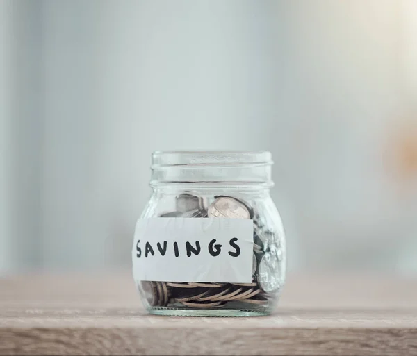 Savings Money Finance Many Silver Coins Jar Retirement Banking Investment —  Fotos de Stock