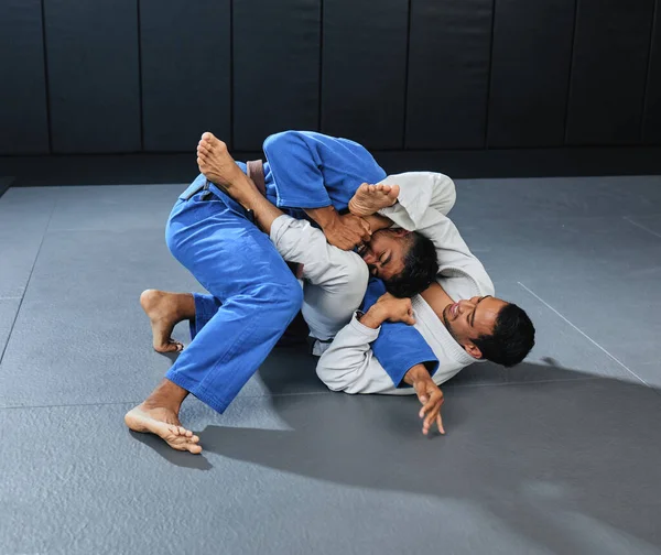 Mma Martial Arts Fighting Student Teacher Grappling Ground Lesson Workout — ストック写真