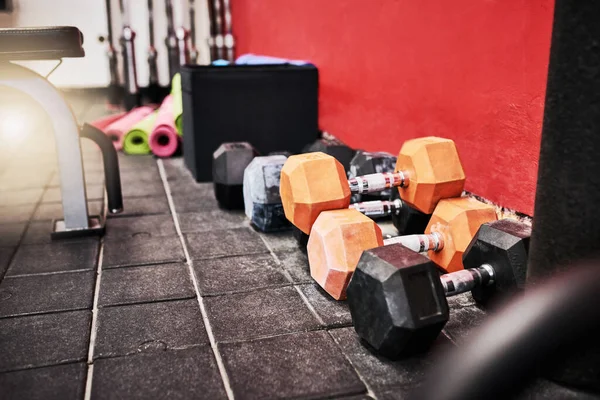 Tools Use Muscles Variety Weights Gym People — Fotografia de Stock