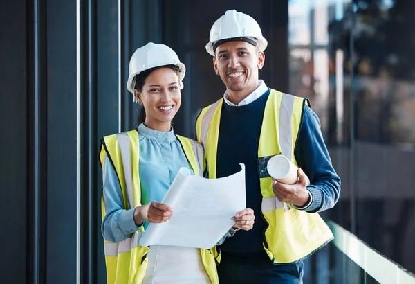 Construction Engineering Building Contractor Maintenance Worker Technician Working Together Team — Stockfoto