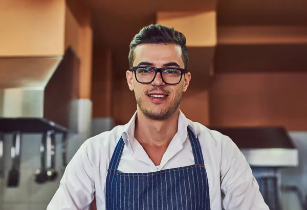 Hes Here Love Food Man Working Restaurant — Stockfoto