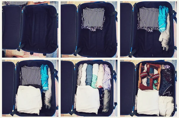 Yes You Can Get All High Angle Shot Suitcase Packed — Stock Photo, Image