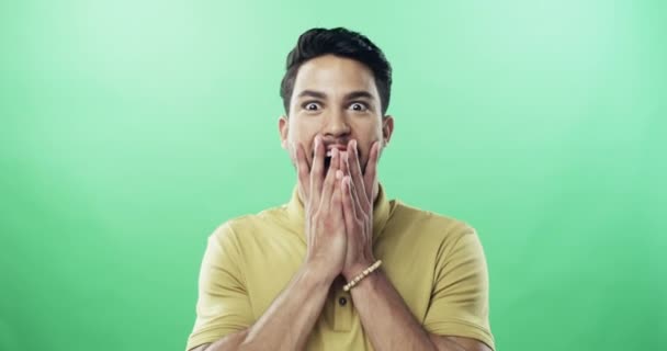 Can Barely Contain Myself Video Footage Young Man Looking Surprised — Video Stock