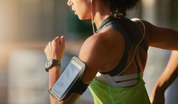 Just Keep Moving Forward Sporty Young Woman Exercising Outdoors — Fotografia de Stock