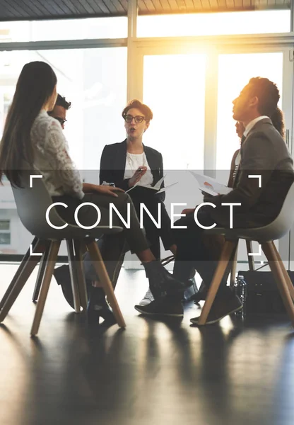 Connect Right People Youll Succeed Group Corporate Businesspeople Sitting Meeting — Foto de Stock