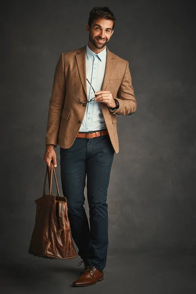 Dress Youve Already Got Job Studio Shot Handsome Young Man — Stock Photo, Image