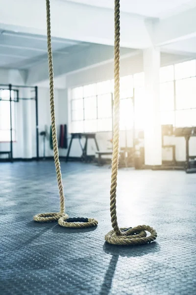 Perfect Place Workout Climbing Ropes Gym — Fotografia de Stock