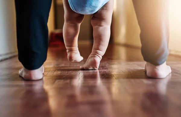 Taking First Steps Life Low Angle Shot Unrecognizable Man Walking — Zdjęcie stockowe