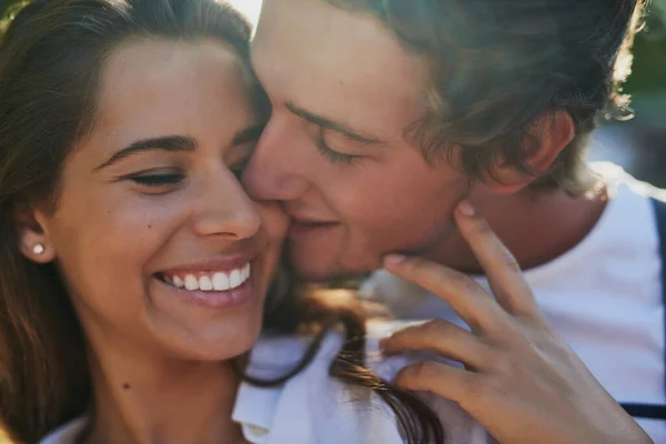Beautiful Could Eat You Affectionate Young Couple Bonding Outdoors —  Fotos de Stock