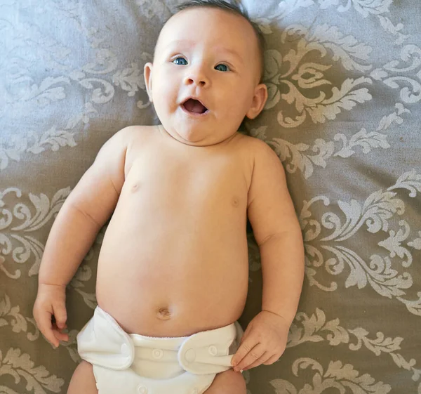 Tiny Precious Adorable Baby Girl Home — Stock Photo, Image