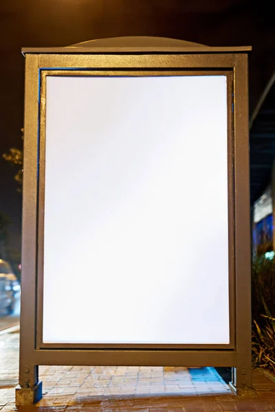 Looking Promote Your Product Blank Poster Bus Stop Plenty Copy — Foto Stock