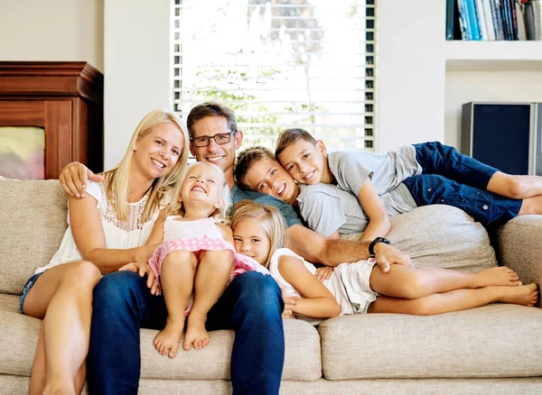 Our Growing Family Portrait Happy Family Spending Quality Time Together — Fotografia de Stock