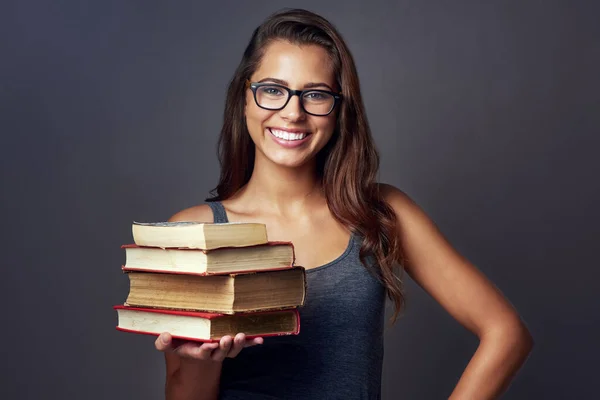 You Think Reading Boring Youre Doing Wrong Studio Portrait Young — Foto Stock