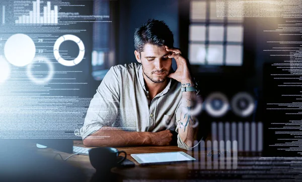 Web Designer Feeling Stressed Tired Depressed While Working Cgi Code — Foto Stock